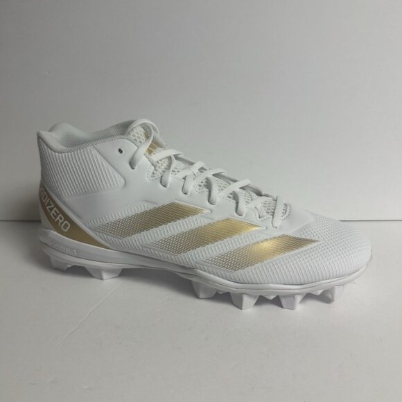 adidas Men's Adizero Impact 2 Football Cleats White Size 13 M - Picture 1 of 5